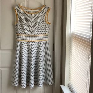 Fun dress with stripes and yellow trim 12